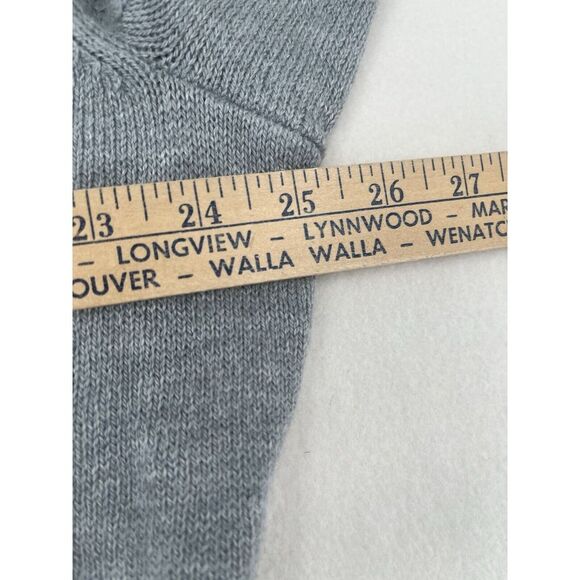 Lane Bryant Angora Blend Sweater Size 22/24 Gray Soft Ruffle VNeck New With Tags - Picture 6 of 10